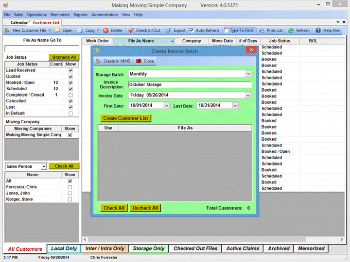 Run Invoice Batch